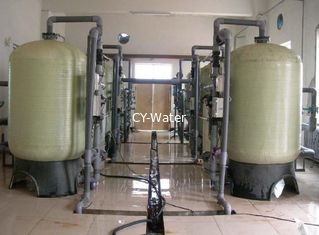 0.6Mpa FRP Water Softener System , 2000 L/H Automatic Control Water Softener Plant