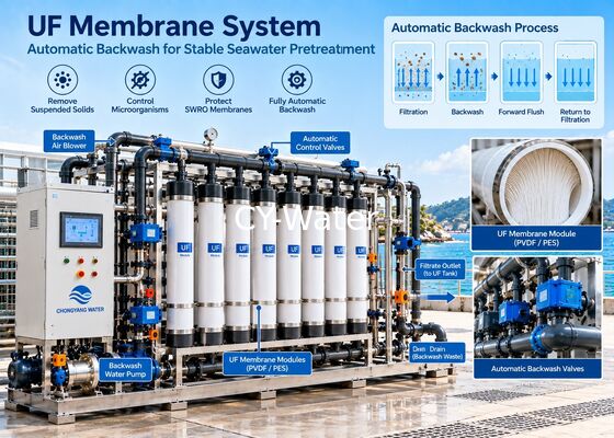 UF + SWRO Обезсоливающая установка для морской воды.